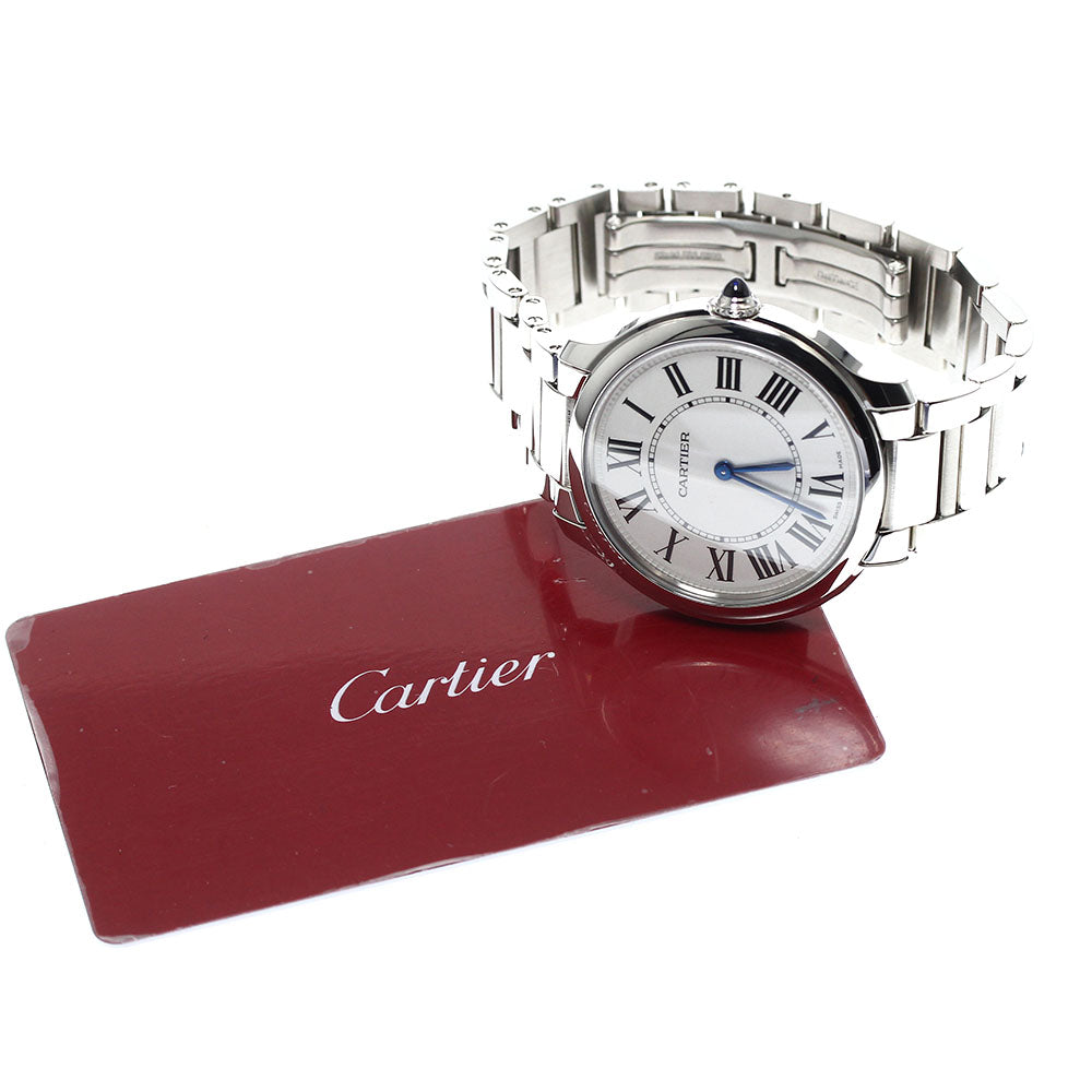 CARTIER Rondemast de Cartier 36MM WSRN0034 Silver Dial Quartz Boy's Watch_898661