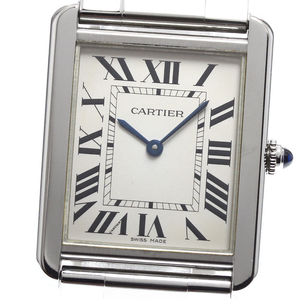 CARTIER Tank solo LM W5200014 Silver Dial Quartz Men's Watch_898670