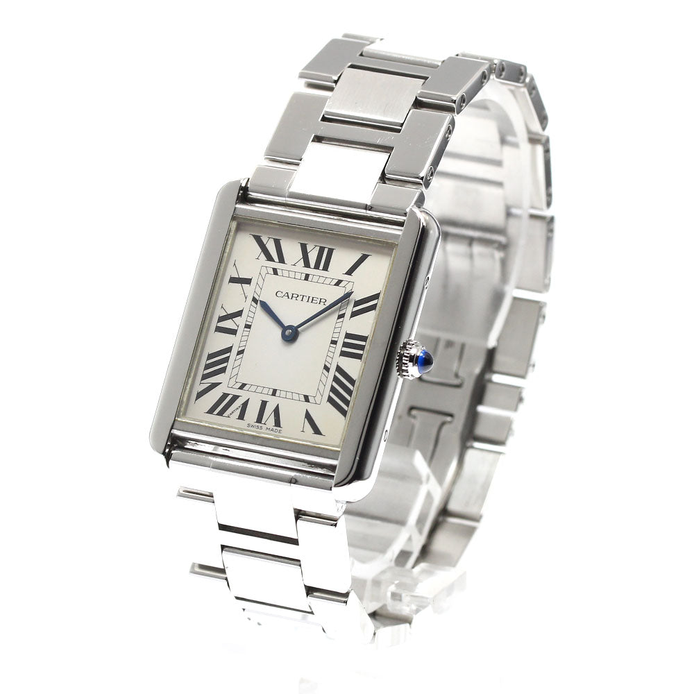CARTIER Tank solo LM W5200014 Silver Dial Quartz Men's Watch_898670
