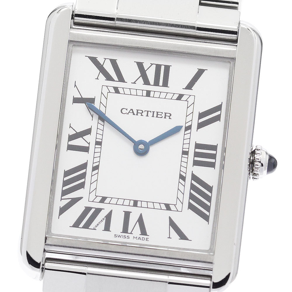 CARTIER Tank solo LM W5200014 Silver Dial Quartz Men's Watch_898681