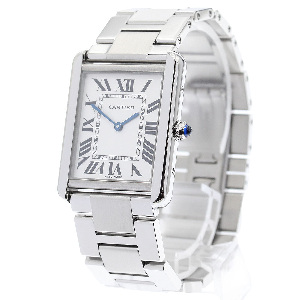 CARTIER Tank solo LM W5200014 Silver Dial Quartz Men's Watch_898681