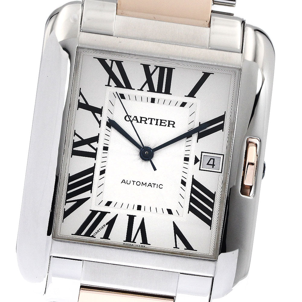 CARTIER Tank AnglaiseXL W5310006 Date 2 tone Automatic Men's Watch_898684