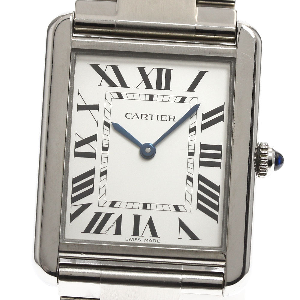 CARTIER Tank solo LM W5200014 Silver Dial Quartz Men's Watch_898691
