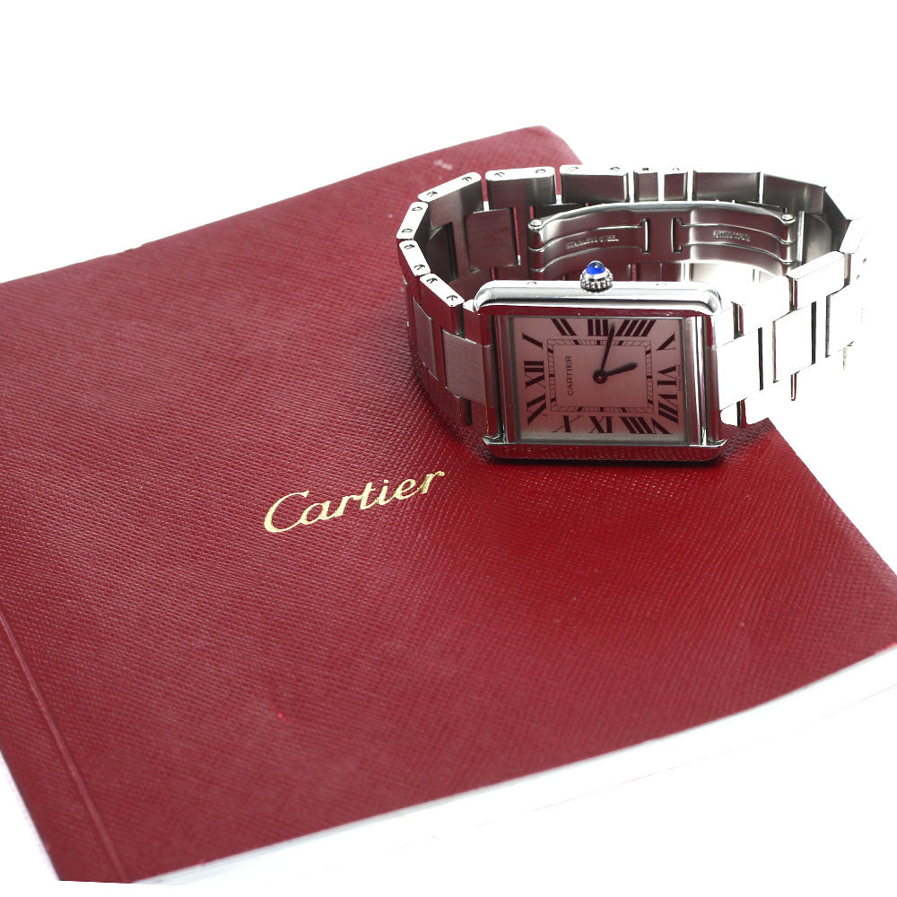 CARTIER Tank solo LM W5200014 Silver Dial Quartz Men's Watch_898691