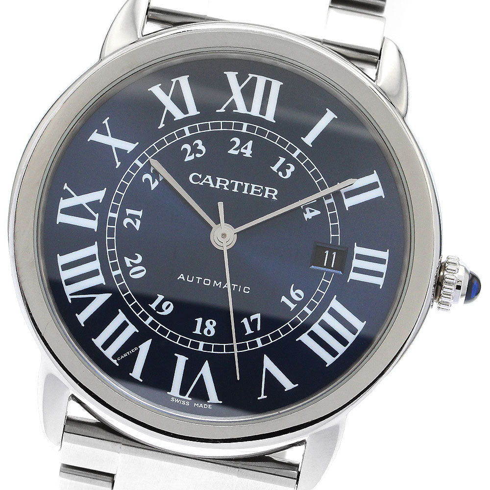 CARTIER Ronde Solo WSRN0023 Date Navy Dial Automatic Men's Watch_898708