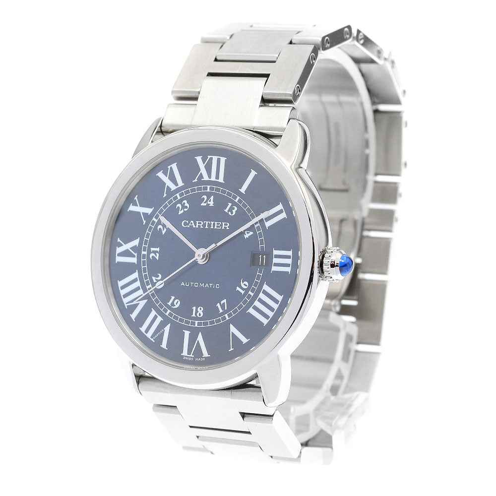 CARTIER Ronde Solo WSRN0023 Date Navy Dial Automatic Men's Watch_898708