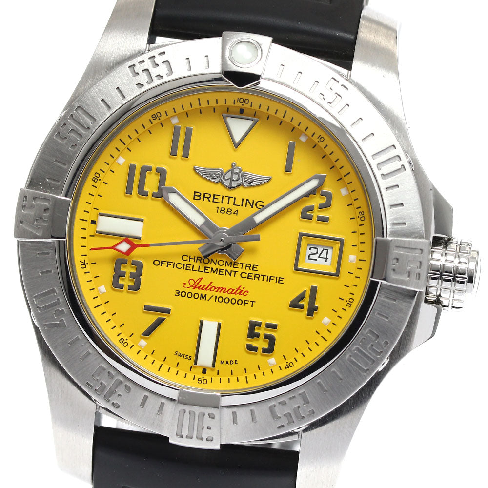 BREITLING Avenger II Seawolf A17331 Date yellow Dial Automatic Men's_898741