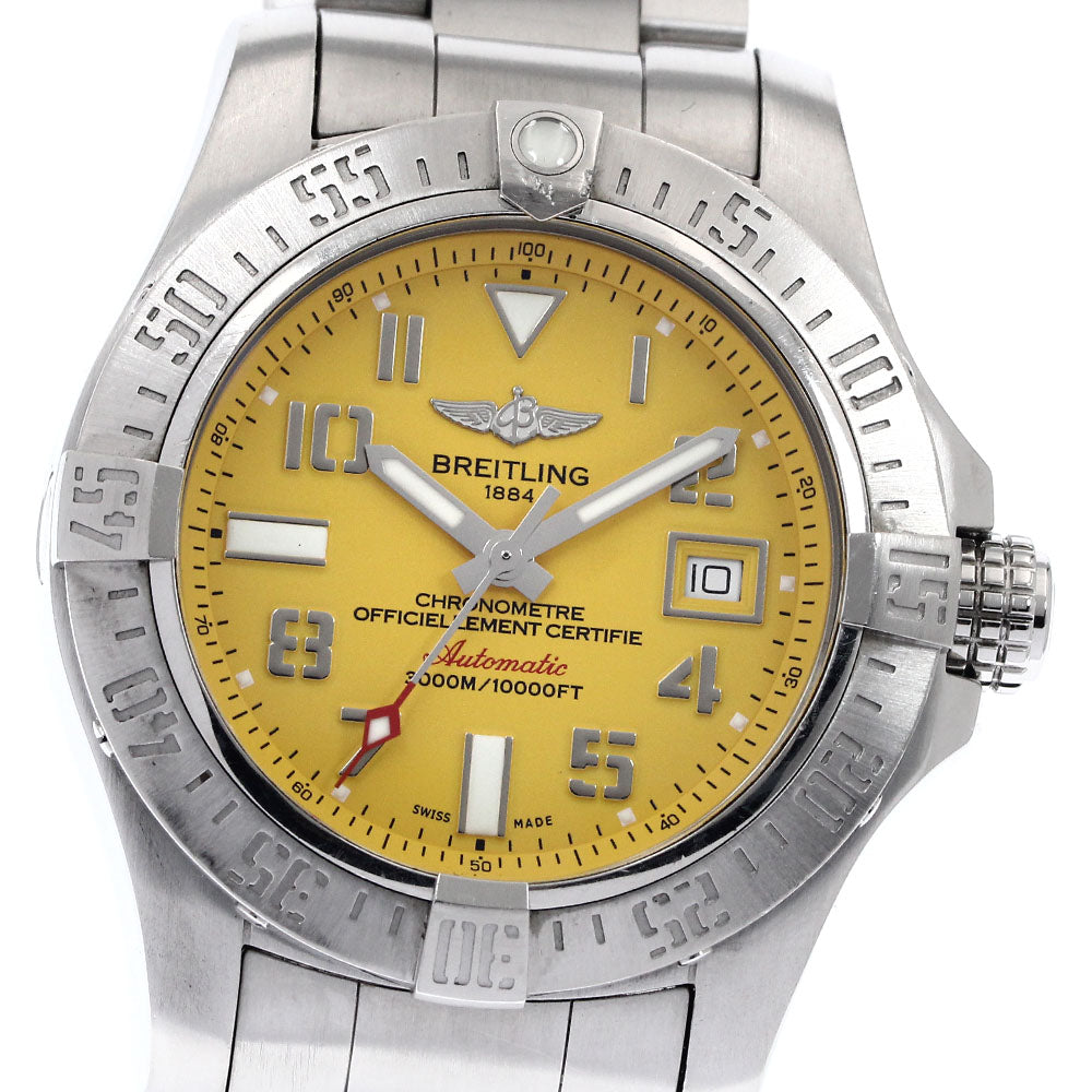 BREITLING Avenger II Seawolf A17331 Date yellow Dial Automatic Men's_898749