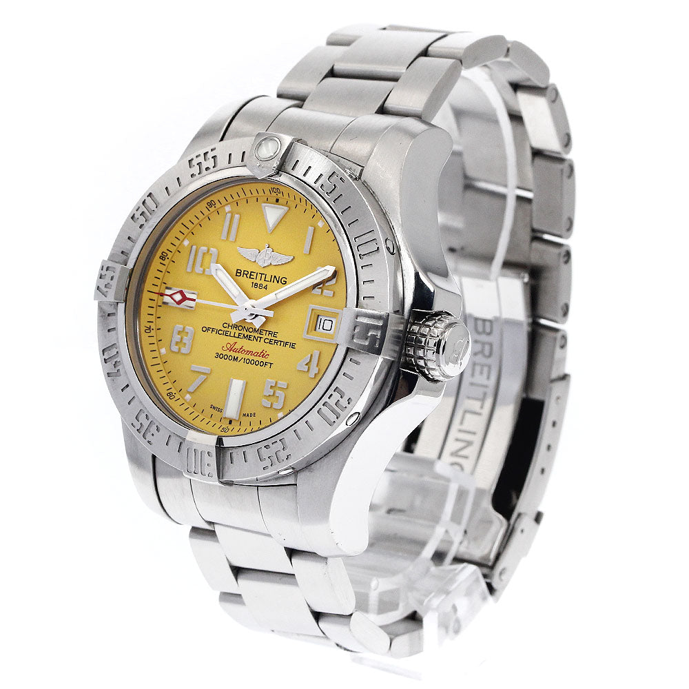 BREITLING Avenger II Seawolf A17331 Date yellow Dial Automatic Men's_898749