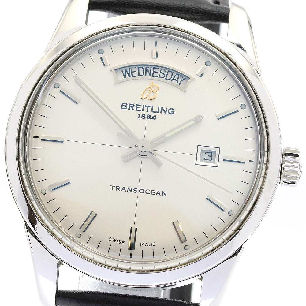 BREITLING Transocean A45310 Day date Silver Dial Automatic Men's Watch_898770