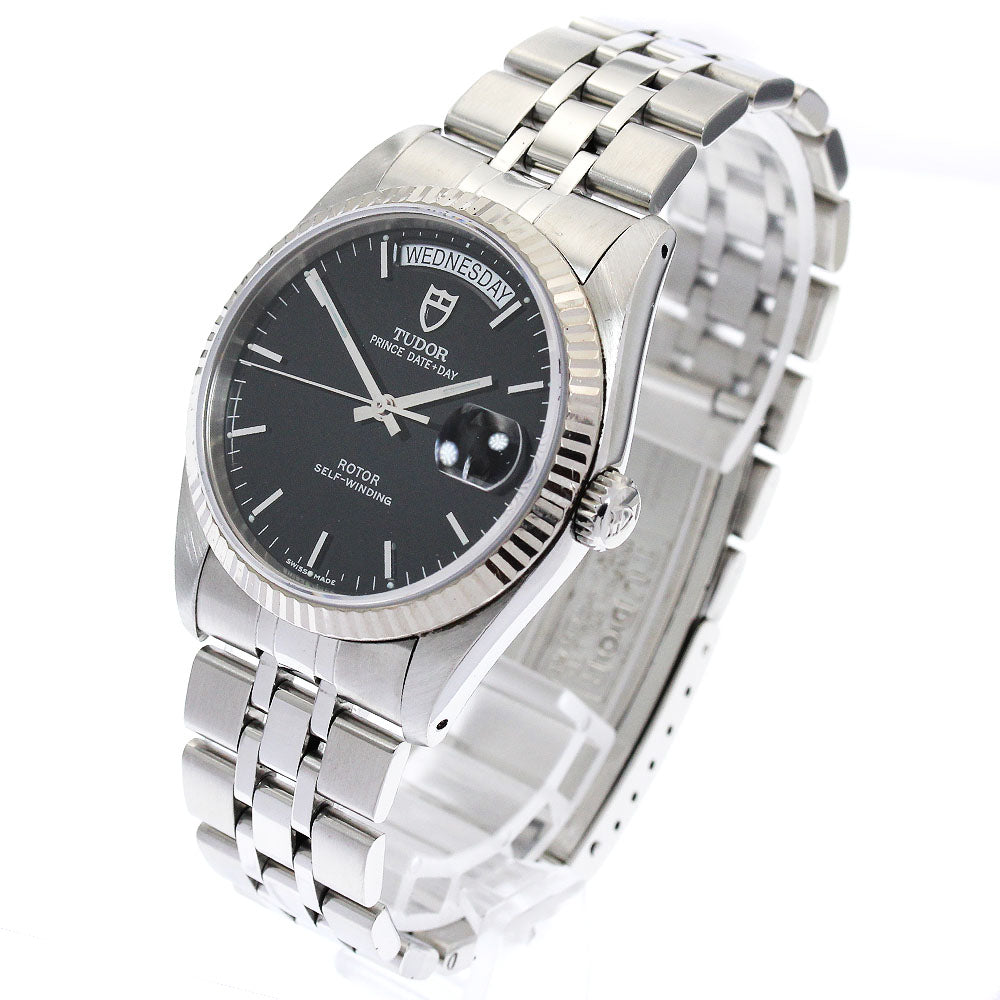TUDOR Prince Date Day 76214 WG bezel black Dial Automatic Men's Watch_898787