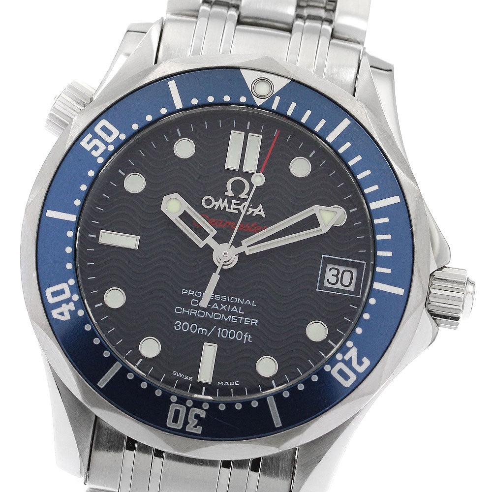 OMEGA Seamaster300 2222.80 Date Co-Axial Navy Dial Automatic Boy's Watch_898831