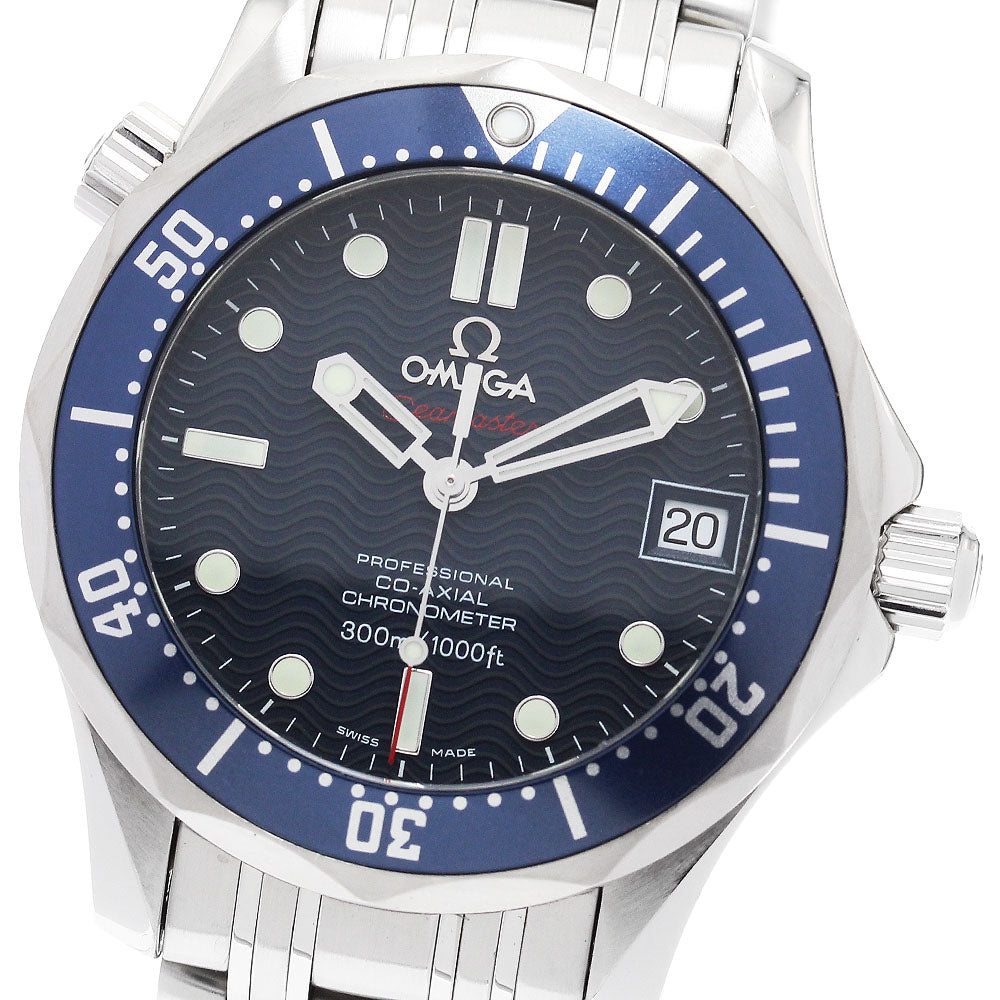 OMEGA Seamaster300 2222.80 Date Co-Axial Navy Dial Automatic Boy's Watch_898839