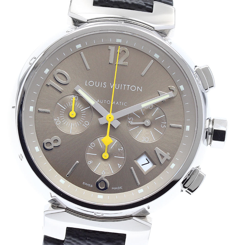 LOUIS VUITTON Tambour Q1122 Chronograph Brown Dial Automatic Men's Watch_898862