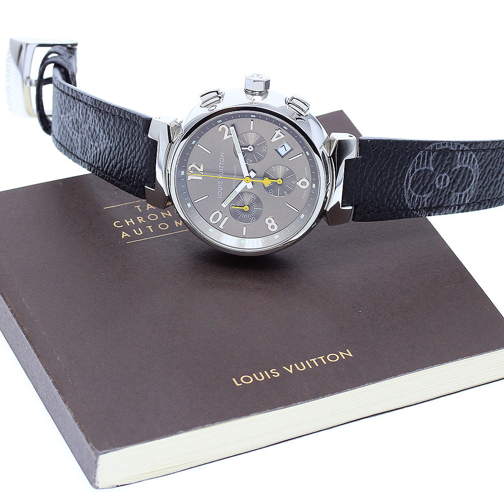 LOUIS VUITTON Tambour Q1122 Chronograph Brown Dial Automatic Men's Watch_898862