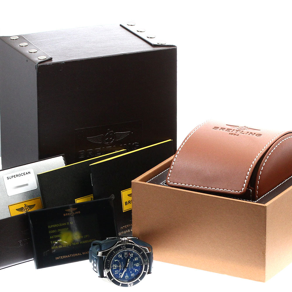 BREITLING Super Ocean II 42 A17365 Date blue Dial Automatic Men's Watch_898887