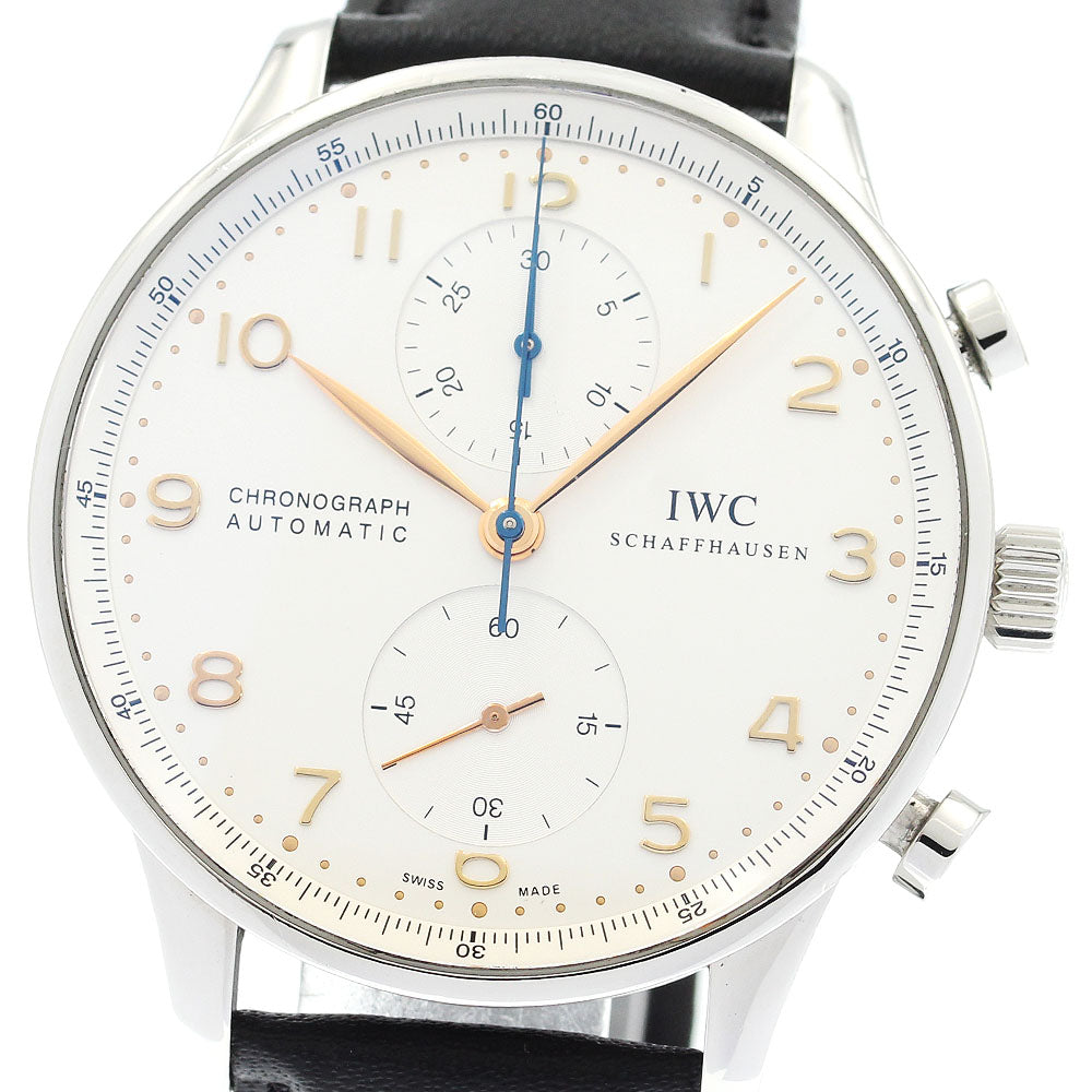 IWC SCHAFFHAUSEN Portugese IW371445 Chronograph Silver Automatic Men's_898901