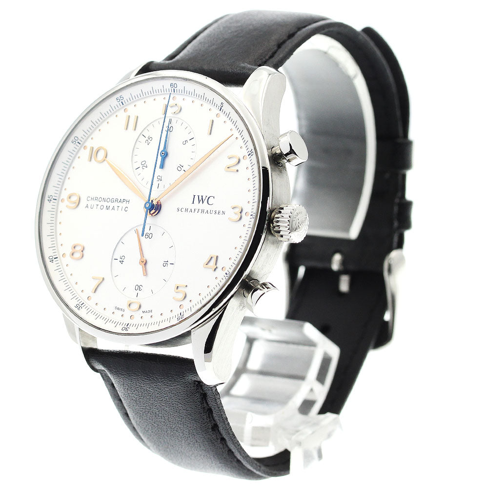 IWC SCHAFFHAUSEN Portugese IW371445 Chronograph Silver Automatic Men's_898901