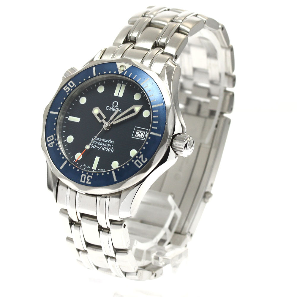 OMEGA Seamaster300 2561.80 Date Navy Dial Quartz Boy's Watch_898936