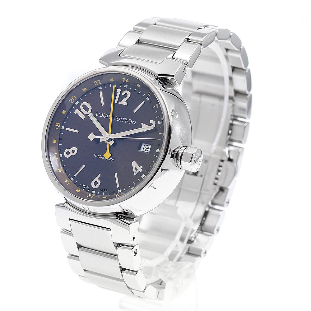 LOUIS VUITTON Tambour Q1131 GMT date Brown Dial Automatic Men's Watch_898942