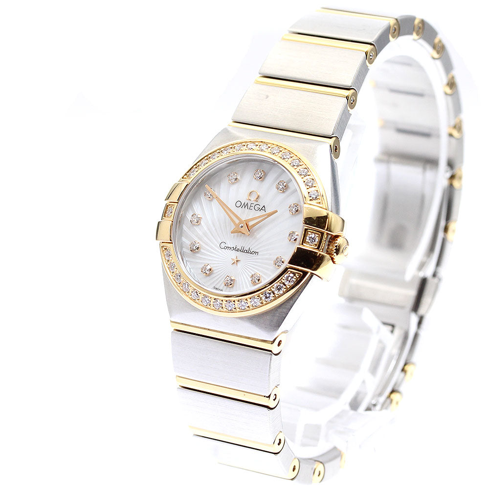 OMEGA Constellation 123.25.24.60.55.006 Diamond Bezel 12P Diamond White shell Dial Quartz Ladies Watch_898950