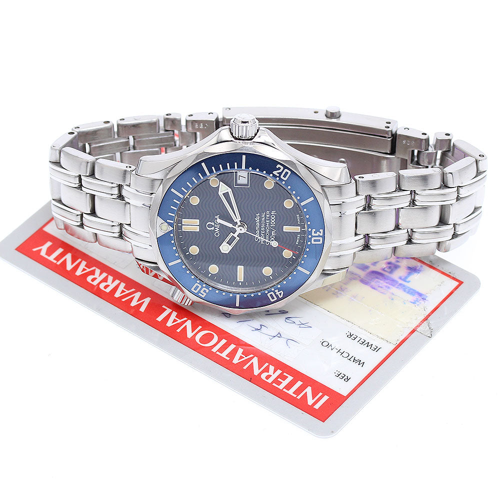 OMEGA Seamaster300 2551.80 Date Navy Dial Automatic Boy's Watch_898973