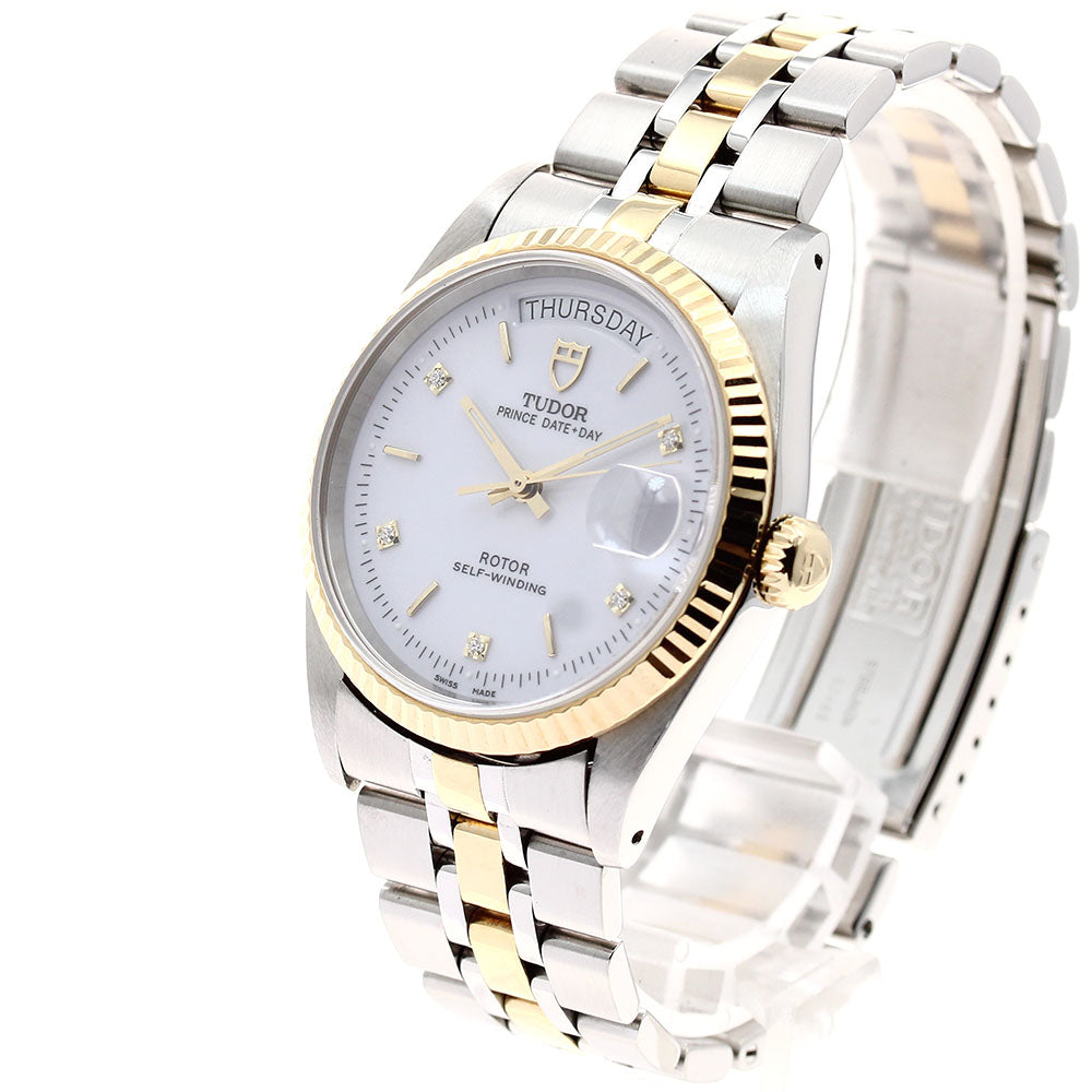 TUDOR Prince Date Day 76213 YG2 tone 5P diamond Automatic Men's Watch_899035