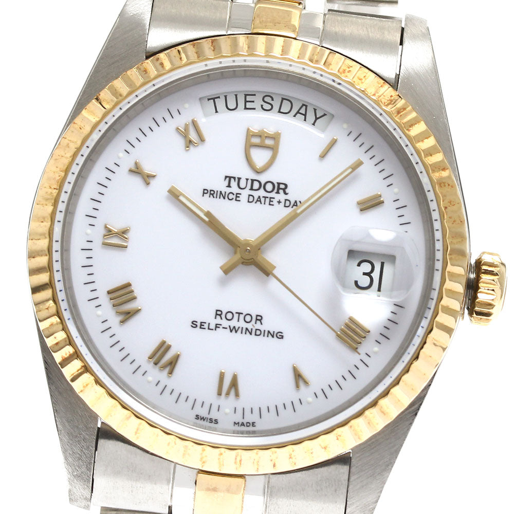TUDOR Prince Date Day 76213 YG2 tone white Dial Automatic Men's Watch_899113