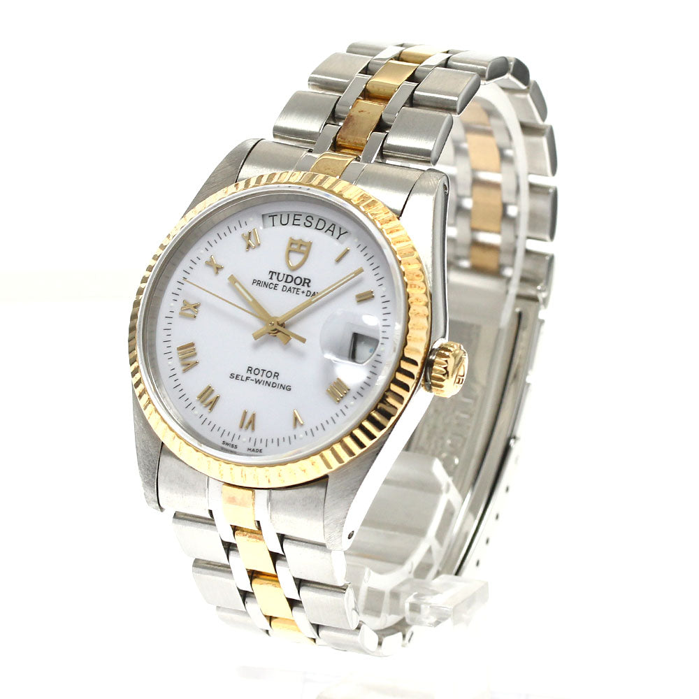 TUDOR Prince Date Day 76213 YG2 tone white Dial Automatic Men's Watch_899113