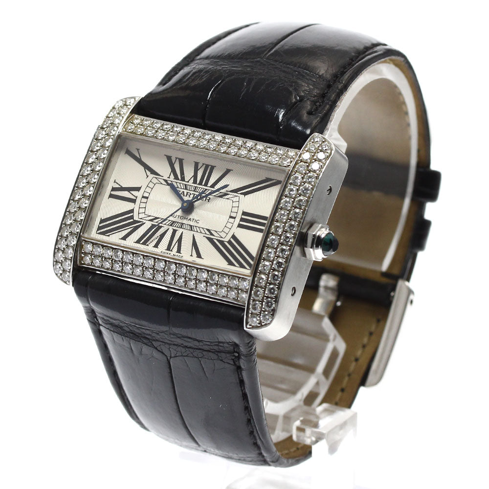 CARTIER Tank Divan LM W6300755 After diamond bezel beige Dial Automatic Men's Watch_899124
