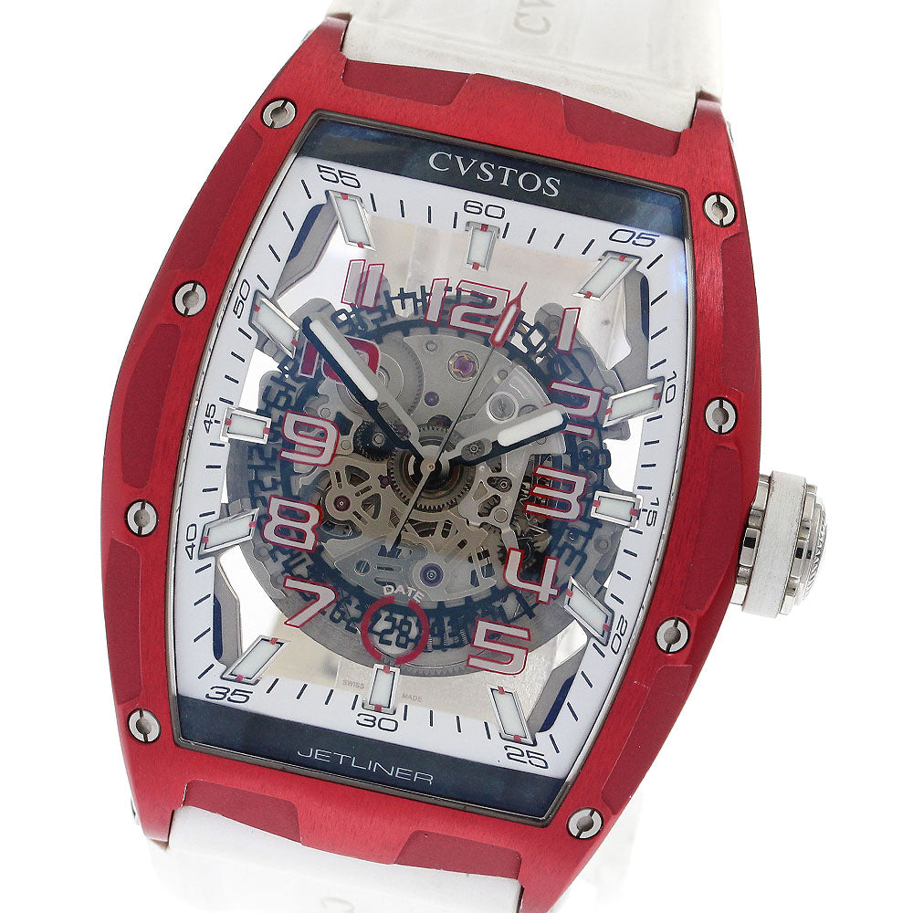 CVSTOS Challenge Jetliner CVT-JET2-SL-10TH RALU White AT Men's Watch_899133