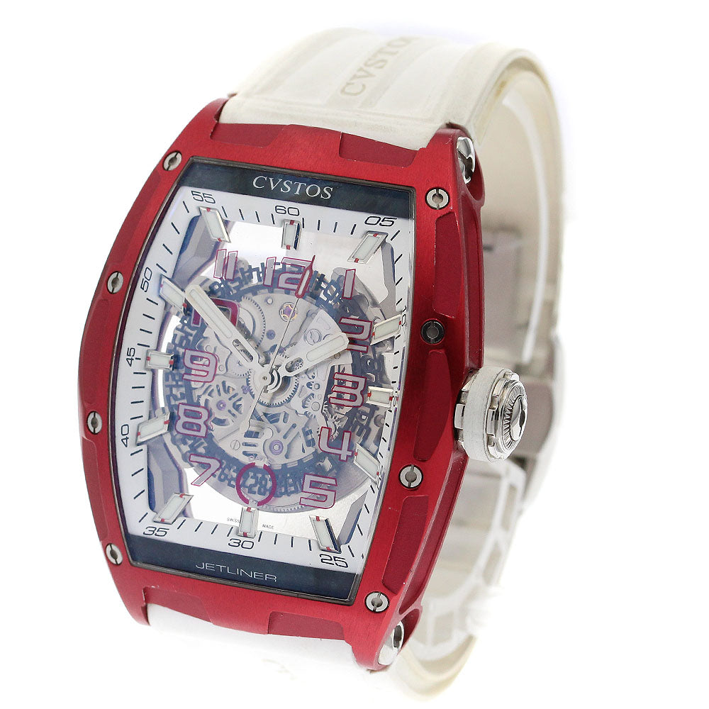 CVSTOS Challenge Jetliner CVT-JET2-SL-10TH RALU White AT Men's Watch_899133