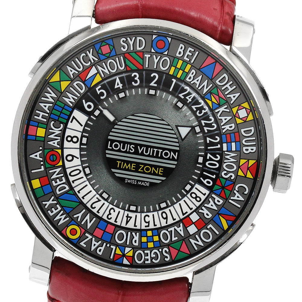 LOUIS VUITTON Escal time zone Q5D20 World time gray Dial Automatic Men's Watch_899135