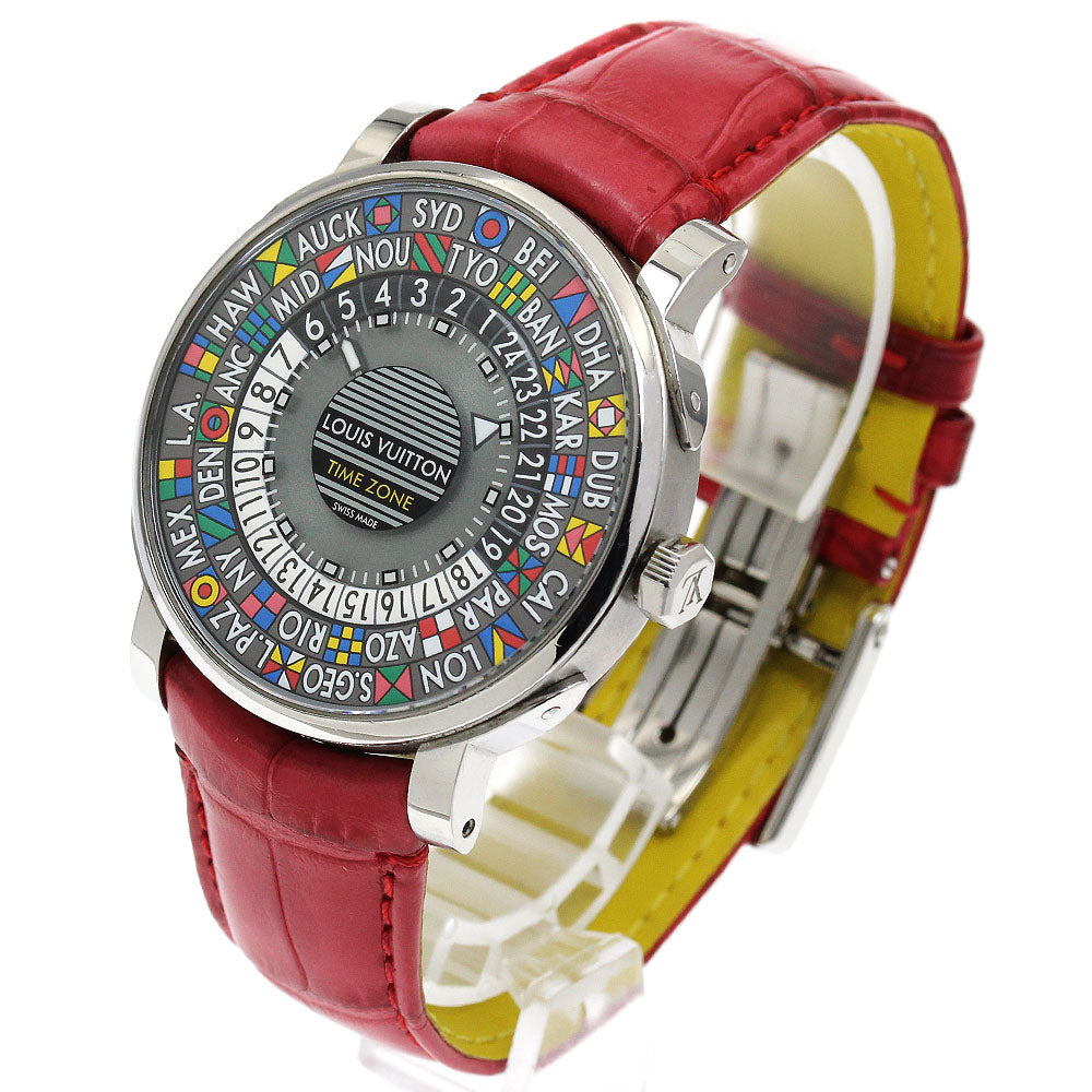 LOUIS VUITTON Escal time zone Q5D20 World time gray Dial Automatic Men's Watch_899135