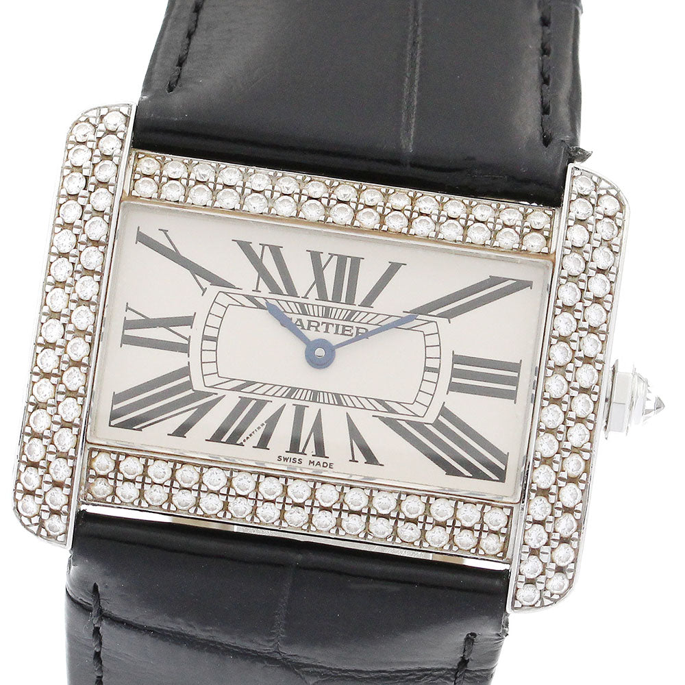 CARTIER Tank Divan LM W6300655 After Diamond beige Dial Quartz Men's Watch_899141