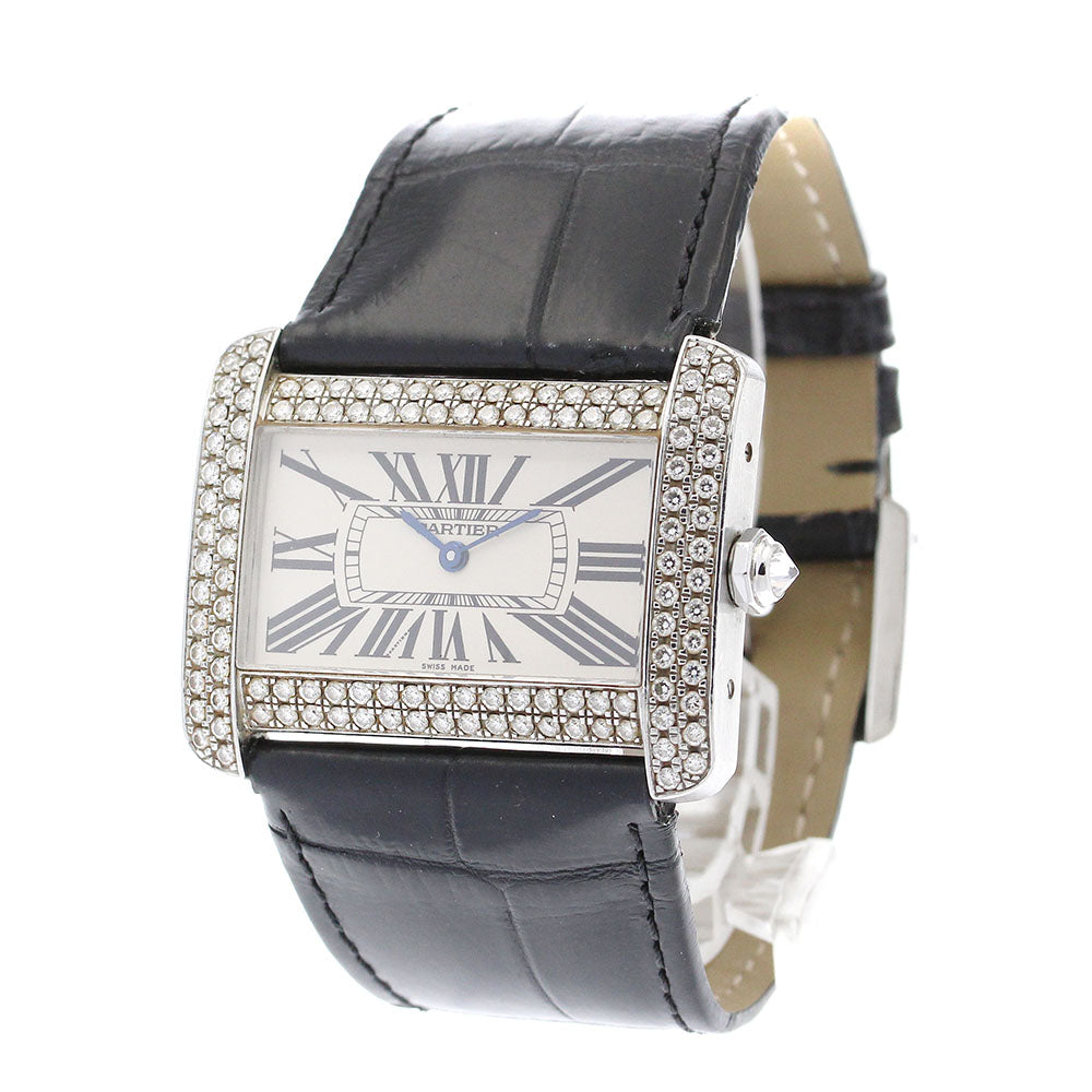 CARTIER Tank Divan LM W6300655 After Diamond beige Dial Quartz Men's Watch_899141