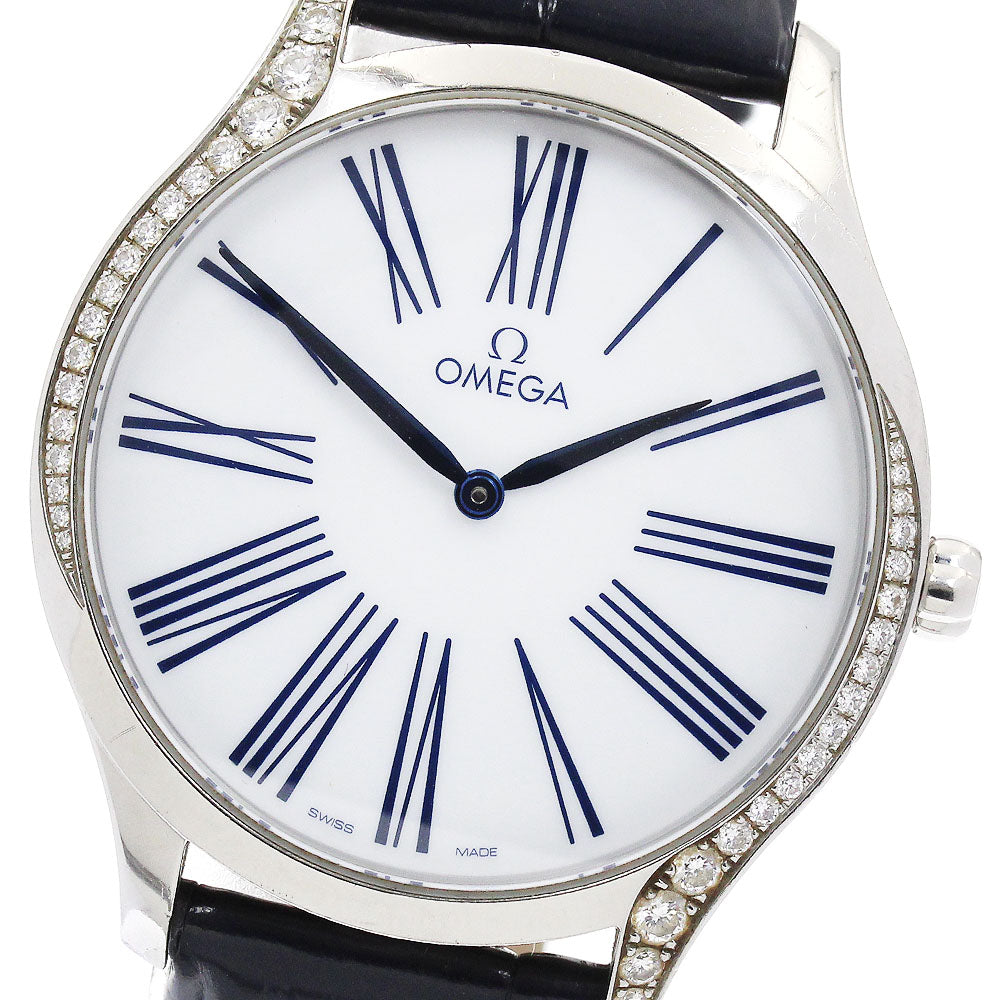 OMEGA De Ville Tresor 428.18.39.60.04.001 Diamond Bezel white Dial Quartz Men's Watch_899142