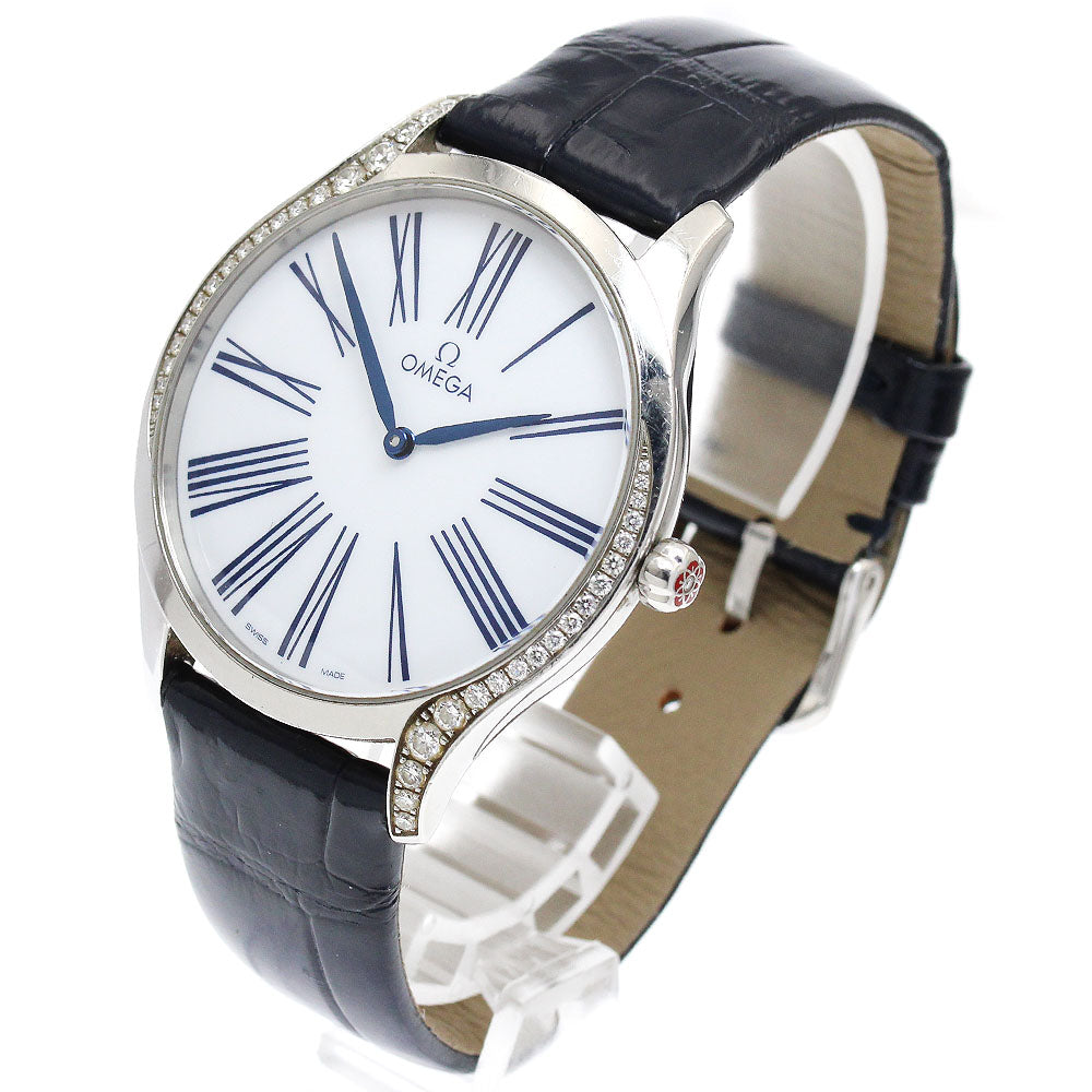 OMEGA De Ville Tresor 428.18.39.60.04.001 Diamond Bezel white Dial Quartz Men's Watch_899142