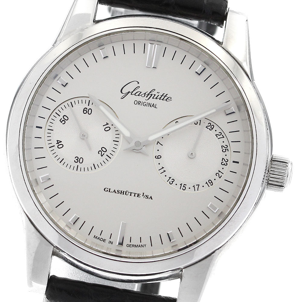 GLASHUTTE ORIGINAL Seneta Hand Date 1-39-58-02-02-04 Silver Dial Automatic Men's Watch_899159