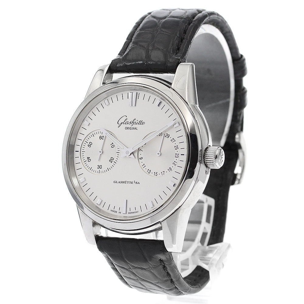 GLASHUTTE ORIGINAL Seneta Hand Date 1-39-58-02-02-04 Silver Dial Automatic Men's Watch_899159