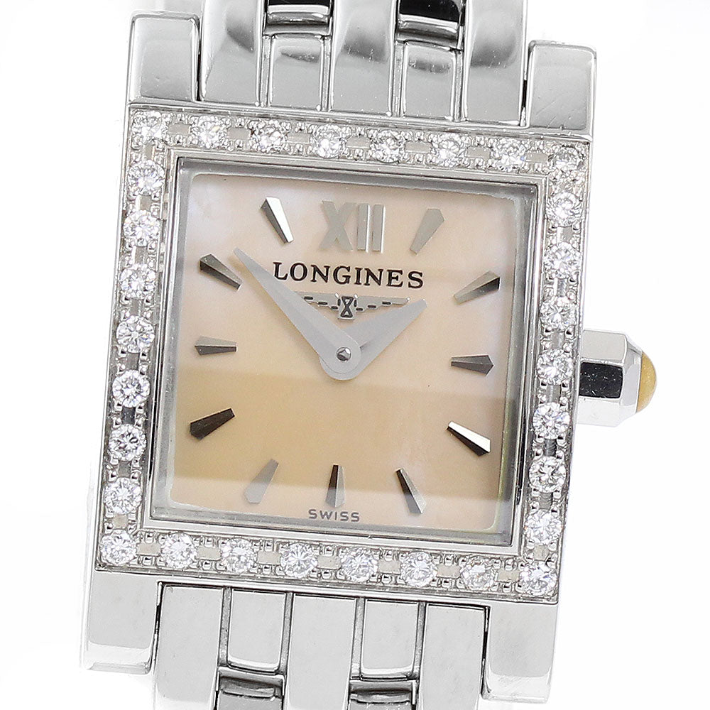 LONGINES Dolce Vita L5.161.0 Diamond Bezel オレンジShell Dial Quartz Ladies Watch_899183