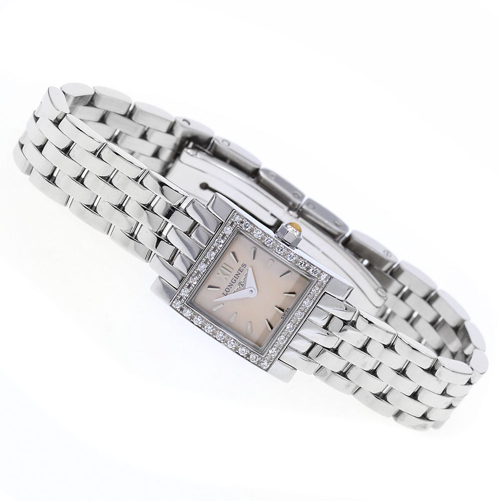 LONGINES Dolce Vita L5.161.0 Diamond Bezel オレンジShell Dial Quartz Ladies Watch_899183
