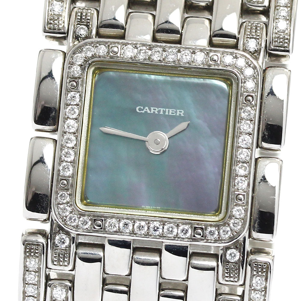 CARTIER Divan W61002T9 After diamond Blue shell Dial Quartz Ladies Watch_899191