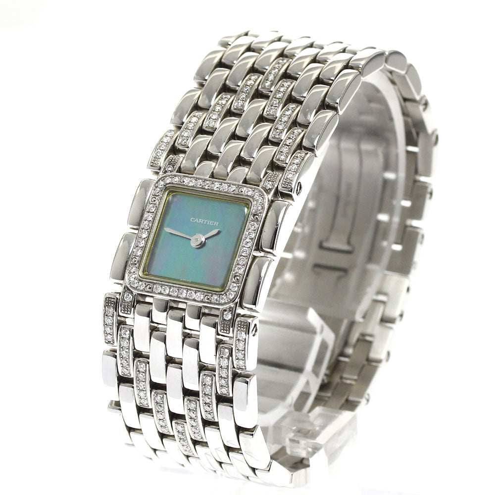 CARTIER Divan W61002T9 After diamond Blue shell Dial Quartz Ladies Watch_899191