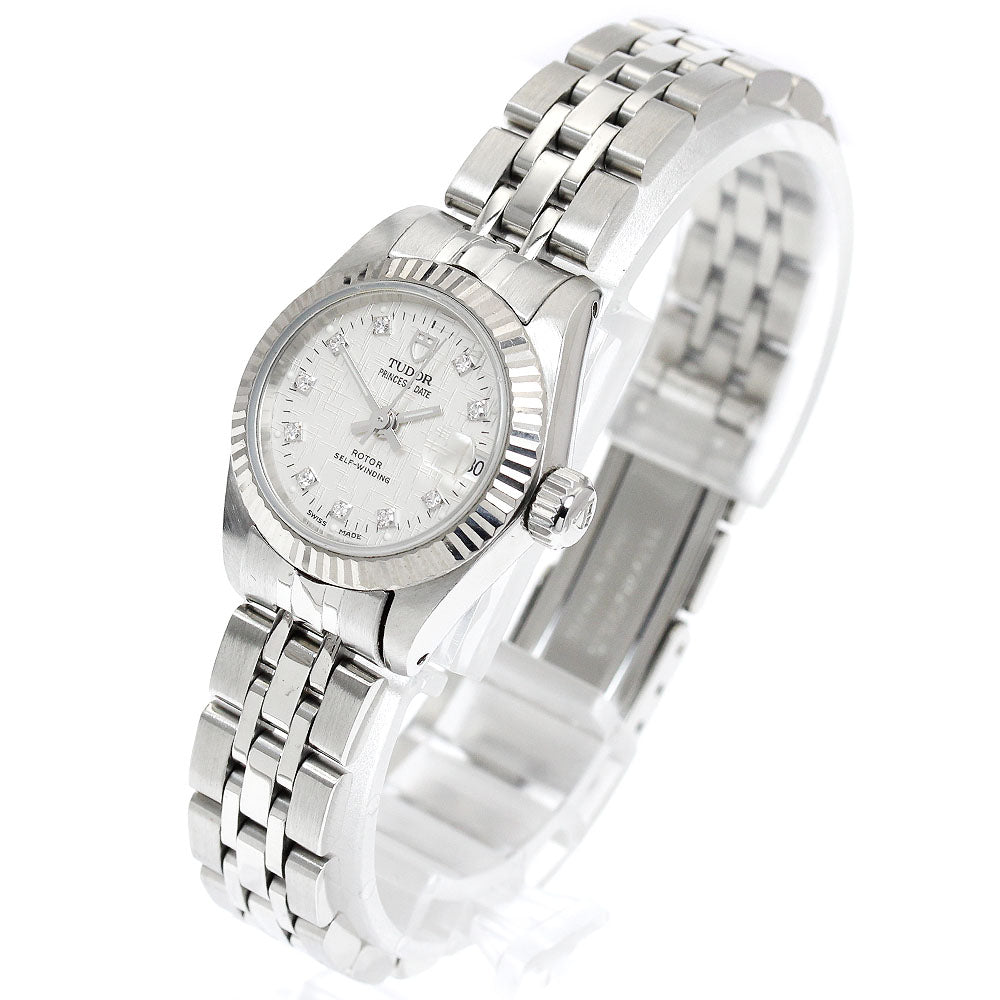 TUDOR Princess Date 92514 10P diamond Silver Dial Automatic Ladies Watch_899199