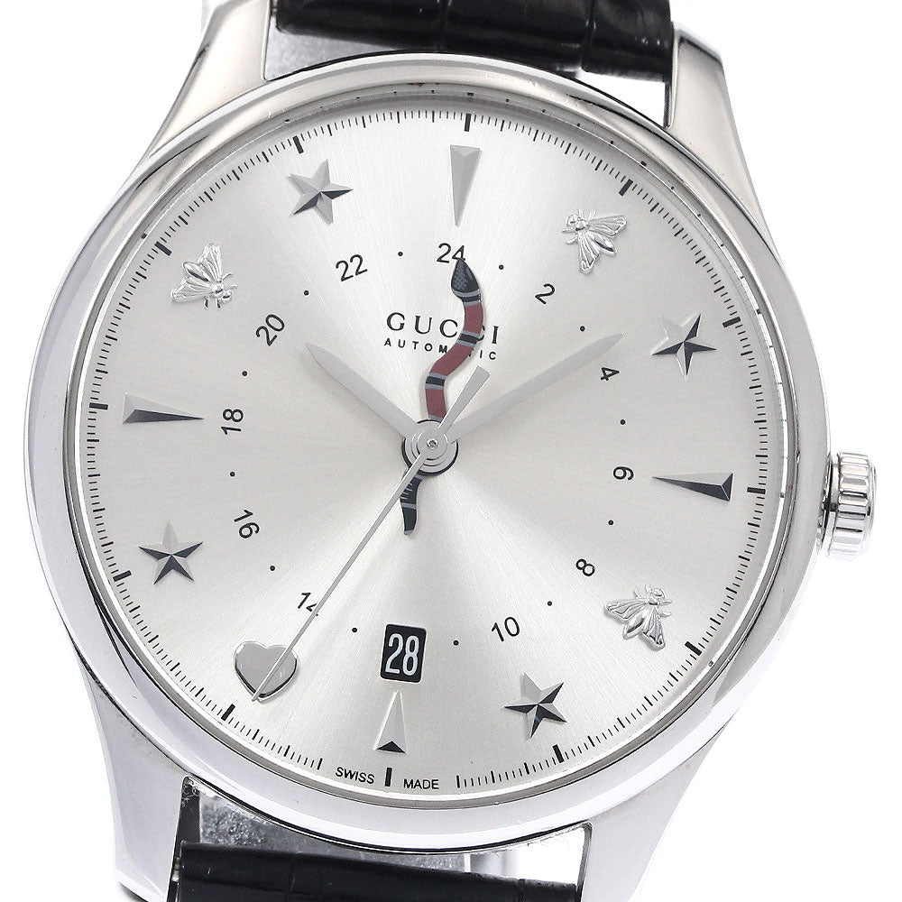 GUCCI G timeless 126.3/YA126332 GMT Silver Dial Automatic Men's Watch_899200