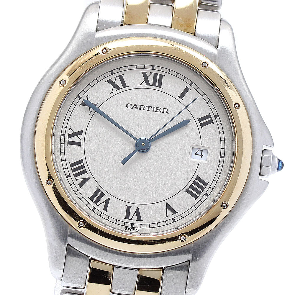 CARTIER PANTHERE Cougar W35006B6 beige Dial Quartz Boy's Watch_899263