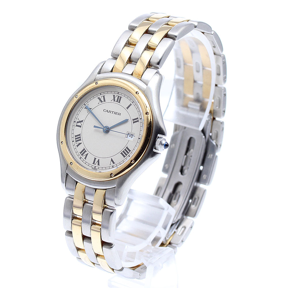 CARTIER PANTHERE Cougar W35006B6 beige Dial Quartz Boy's Watch_899263