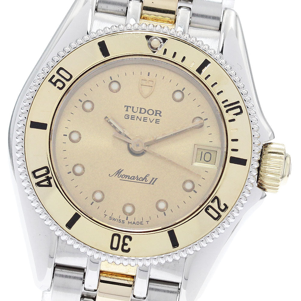 TUDOR Monarch 2 15853 Date gold Dial Quartz Ladies Watch_899282