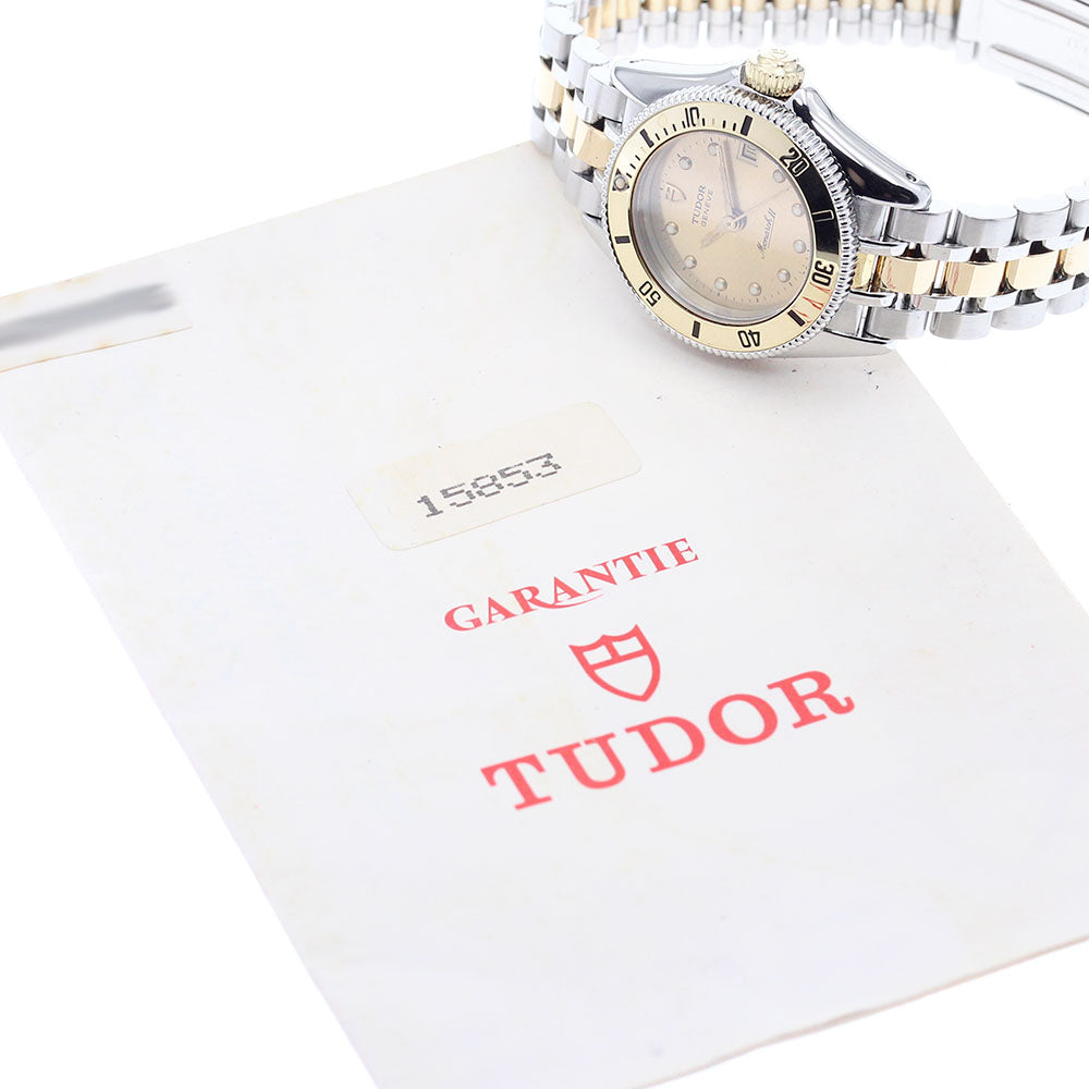 TUDOR Monarch 2 15853 Date gold Dial Quartz Ladies Watch_899282